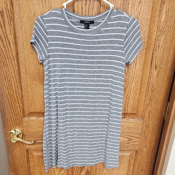 Forever 21 Tops - Forever 21 Heather Gray Striped Dress